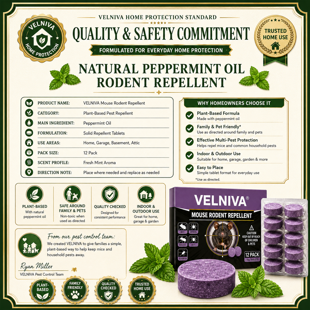 LAST DAY SALE 50%OFF💥Natural NO-MICE Mint Repellent