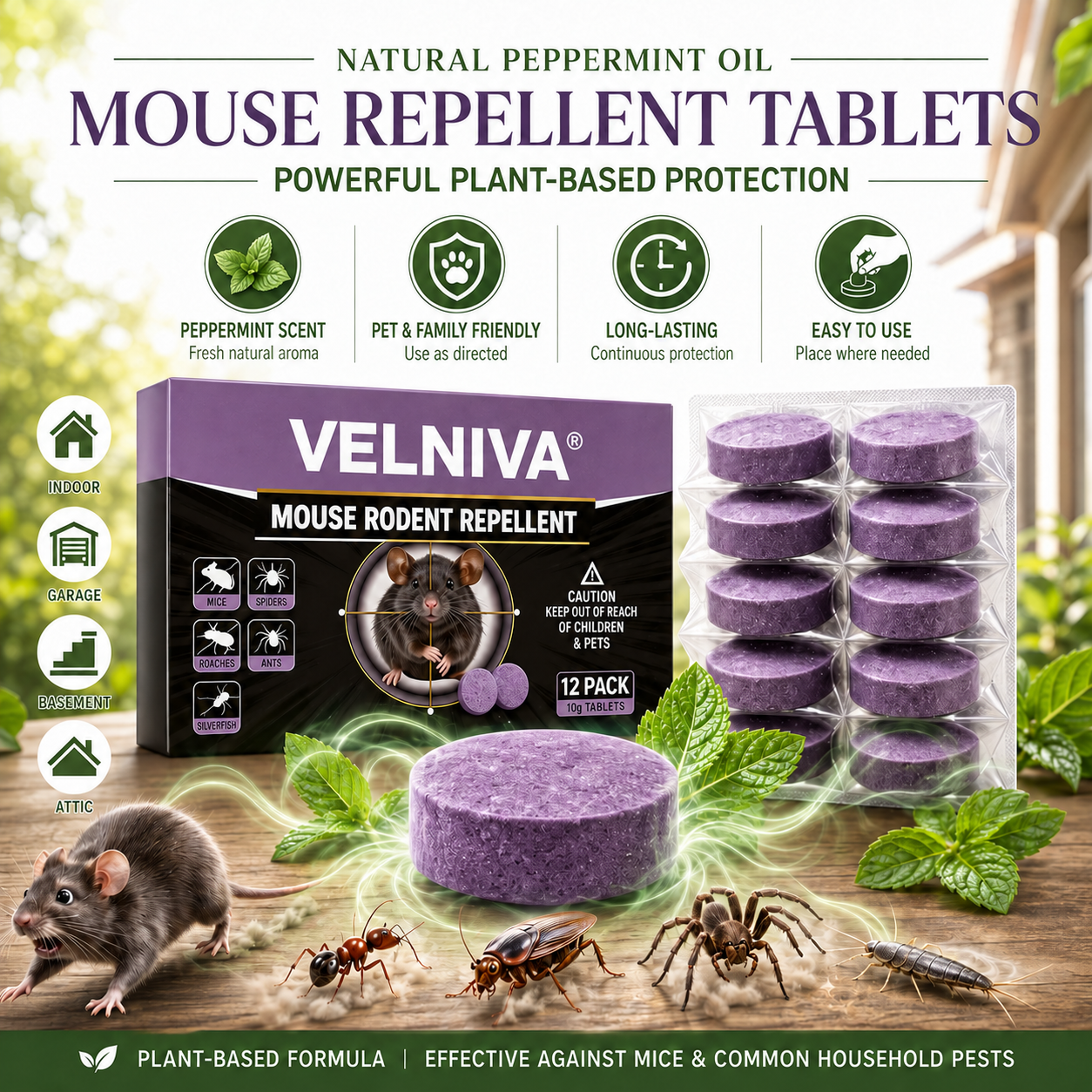 LAST DAY SALE 50%OFF💥Natural NO-MICE Mint Repellent