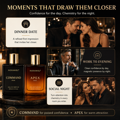 Final 3 Hours: 60% OFF 🔥 COMMAND & APEX: The Pheromone Cologne Set to Seduce Women