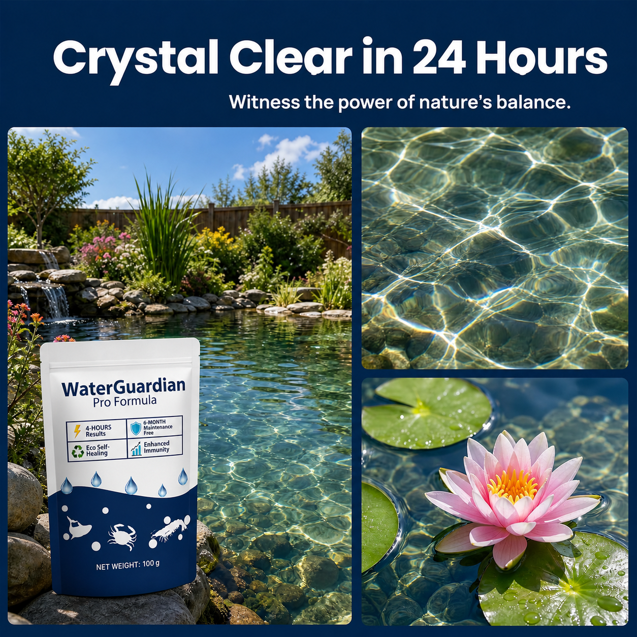 Velniva® WaterGuardian Pro Formula | Dual Bio-Restoration Water Clarifier
