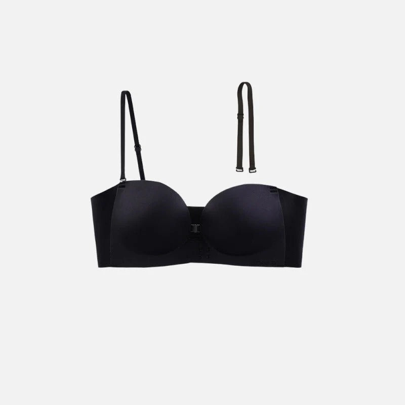 Seamless Front Closure Bra With Adjustable Straps