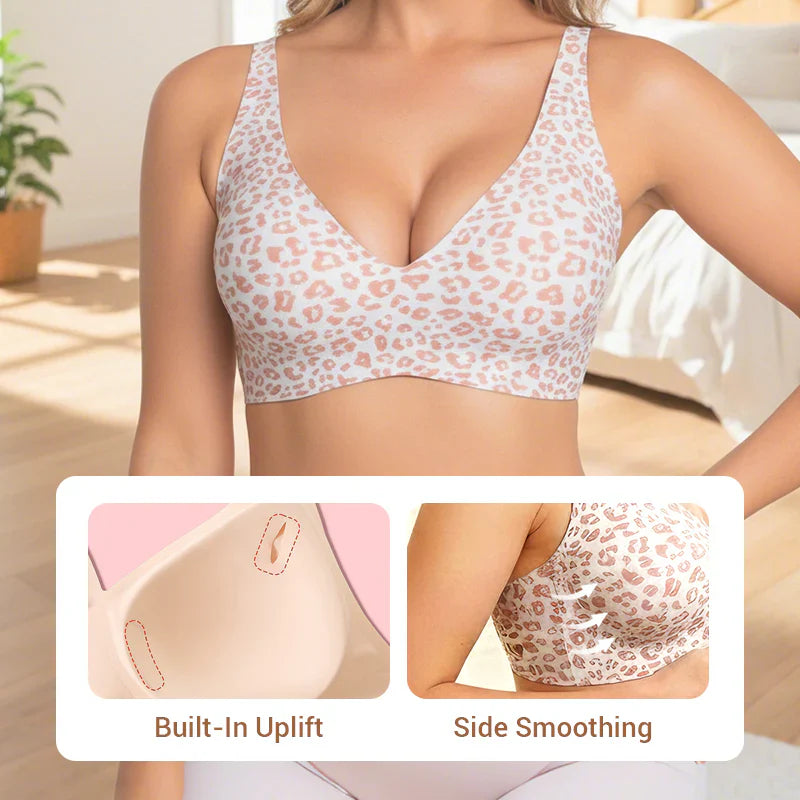 Women’s Wireless Deep V Push-Up Bralette — Ultra-Comfortable T-Shirt Bra